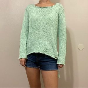 O’NEILL oversized sweater summer beach sweater asymmetrical length slit detail